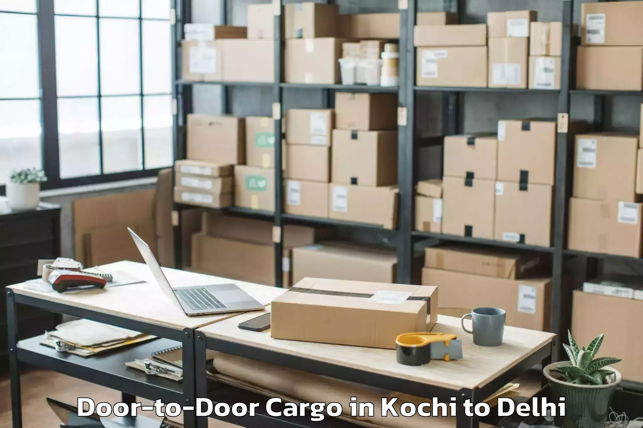 Reliable Kochi to The Chanakya Mall Door To Door Cargo